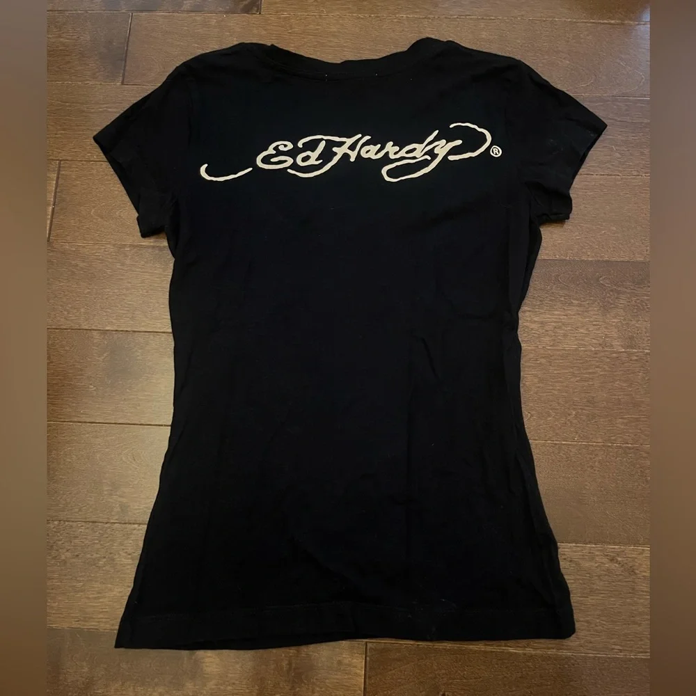 Vintage y2k Ed Hardy rhinestone graphic tshirt - Picture 5 of 6